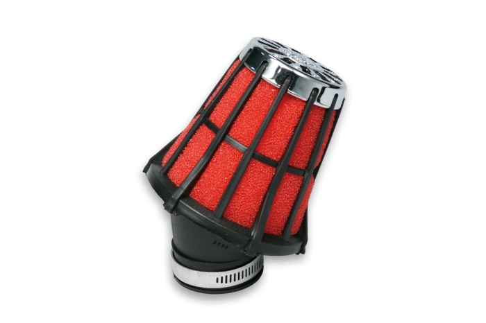 filtro aire red filter e5 con ø 38 para carburadores phbl 20÷25 con jaula negra